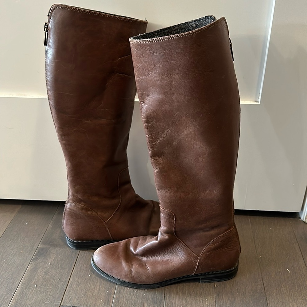 Call It Spring Dark Brown Knee-High Heeled Boots